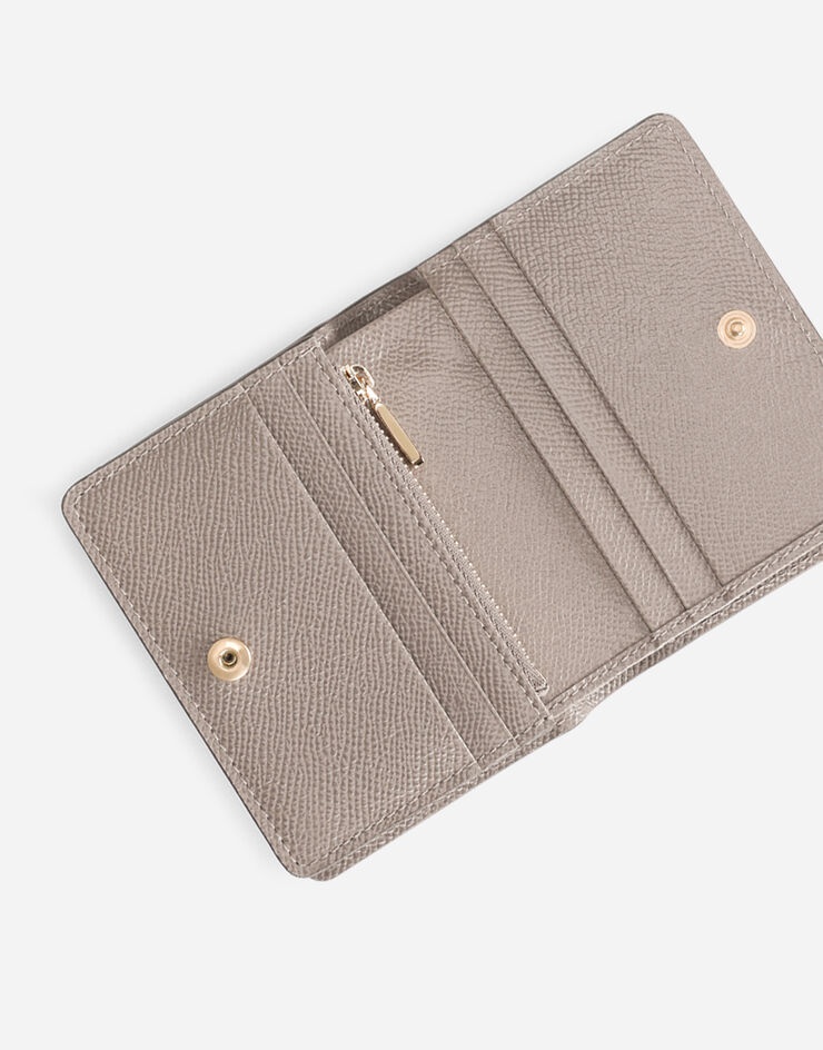 Small continental wallet in Dauphine calfskin with rhinestone-detailed DG logo - 4