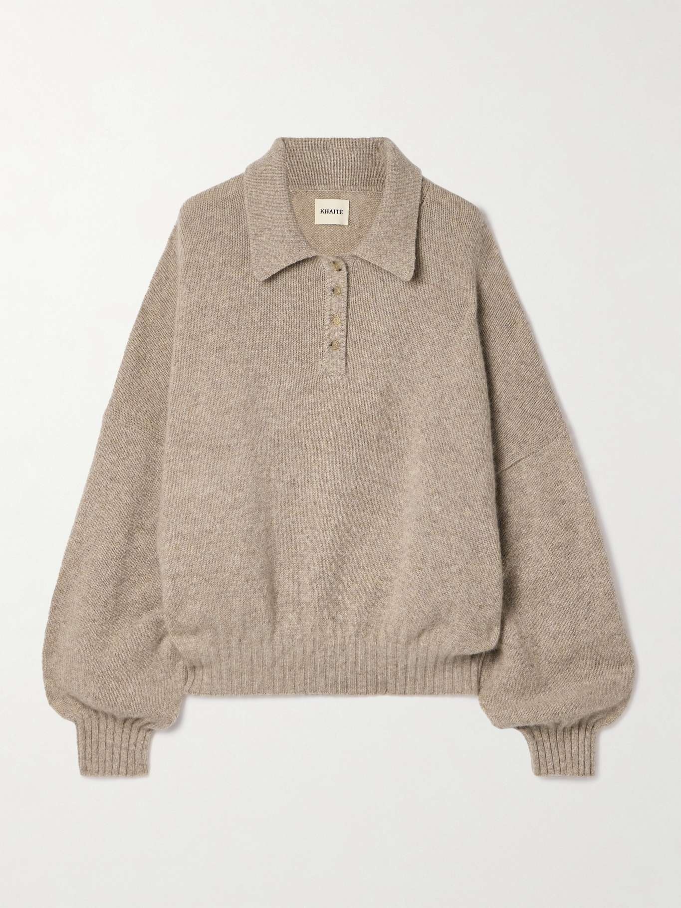 Rene oversized cashmere polo sweater - 1