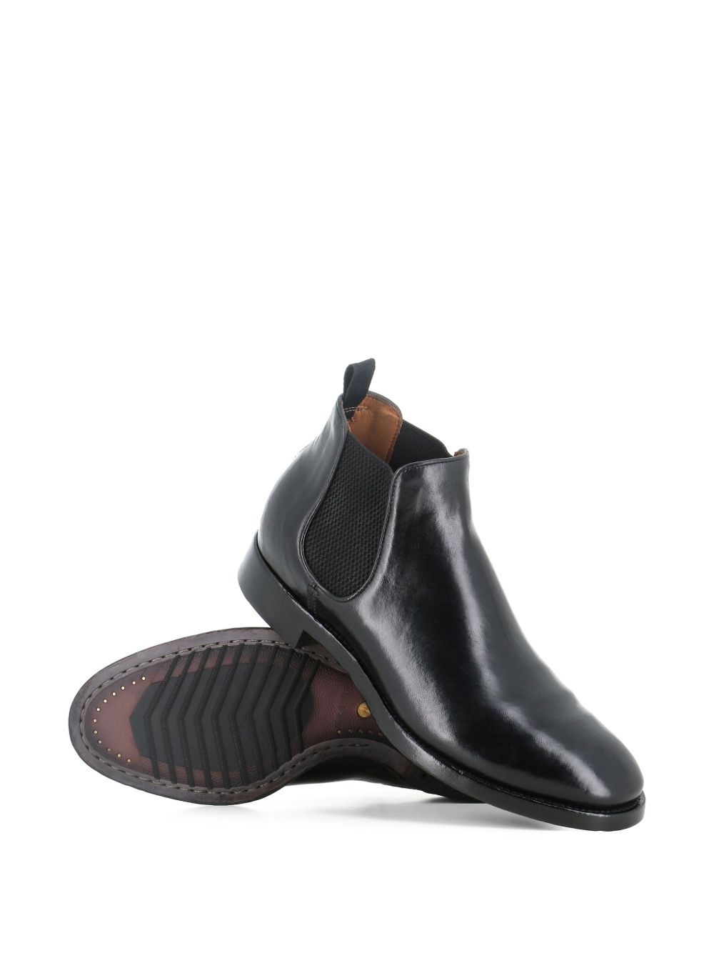 elastic-panel leather boots - 4