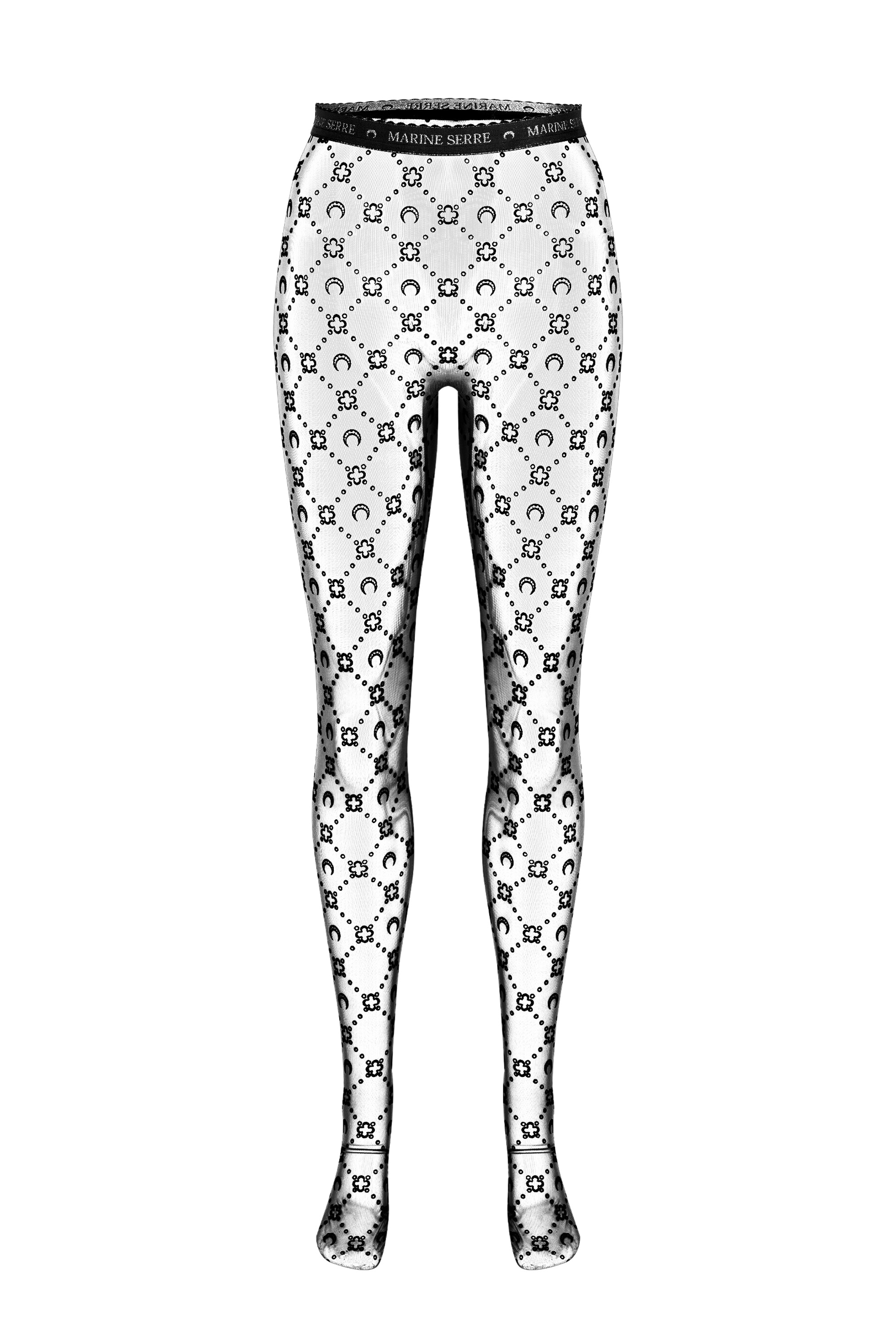 REGENERATED MOONOGRAM MESH FLOCK TIGHTS - 1