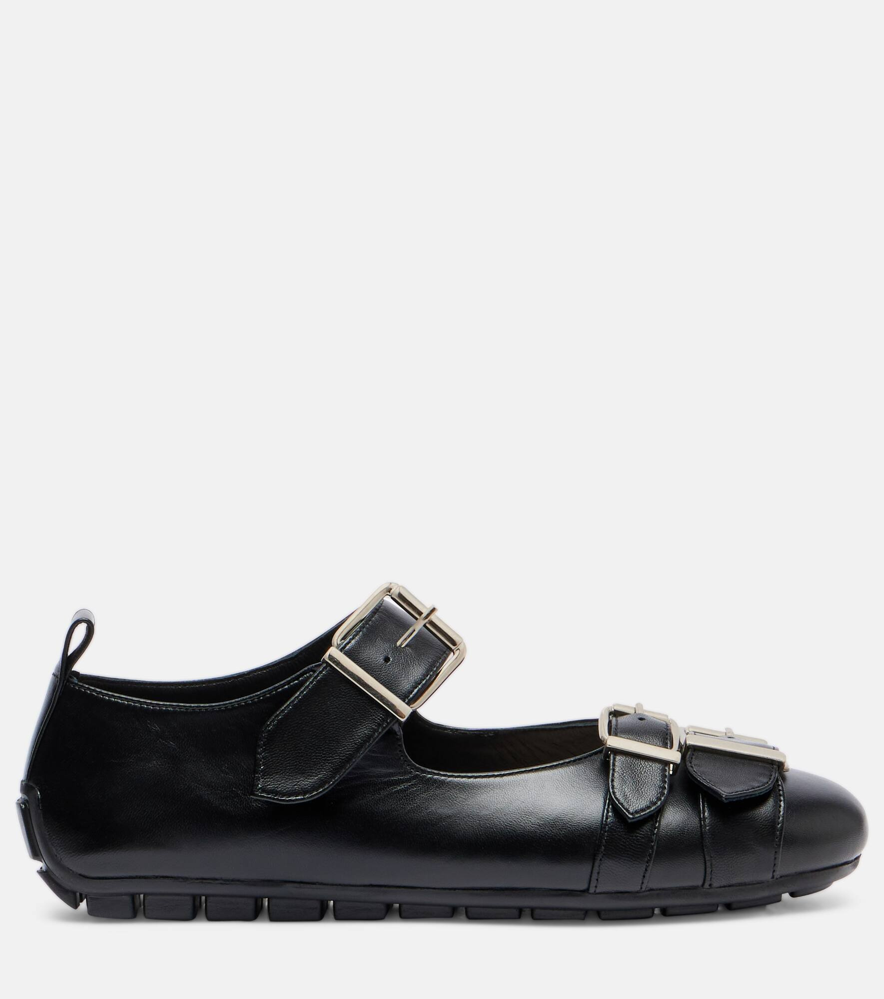 Buckle Ballerina leather ballet flats - 4