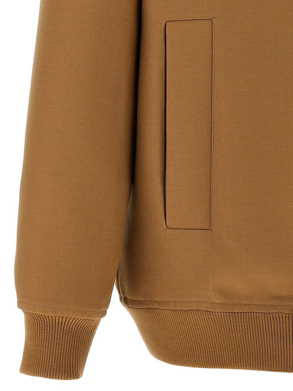 ribbed-knit high-neck jacket - 4