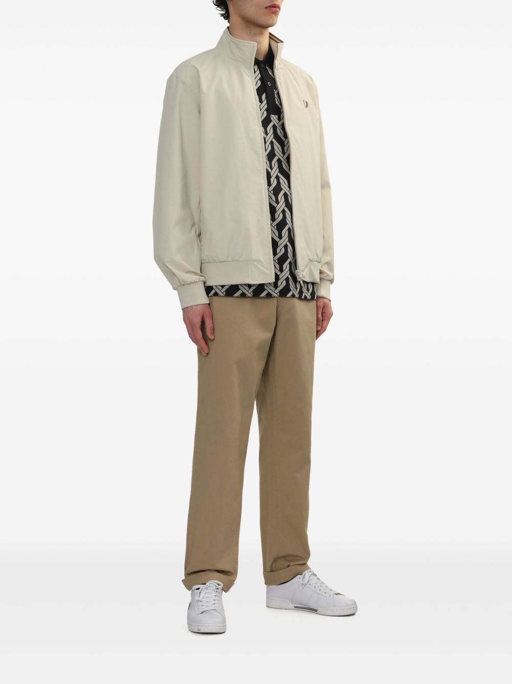logo-embroidered bomber jacket - 2