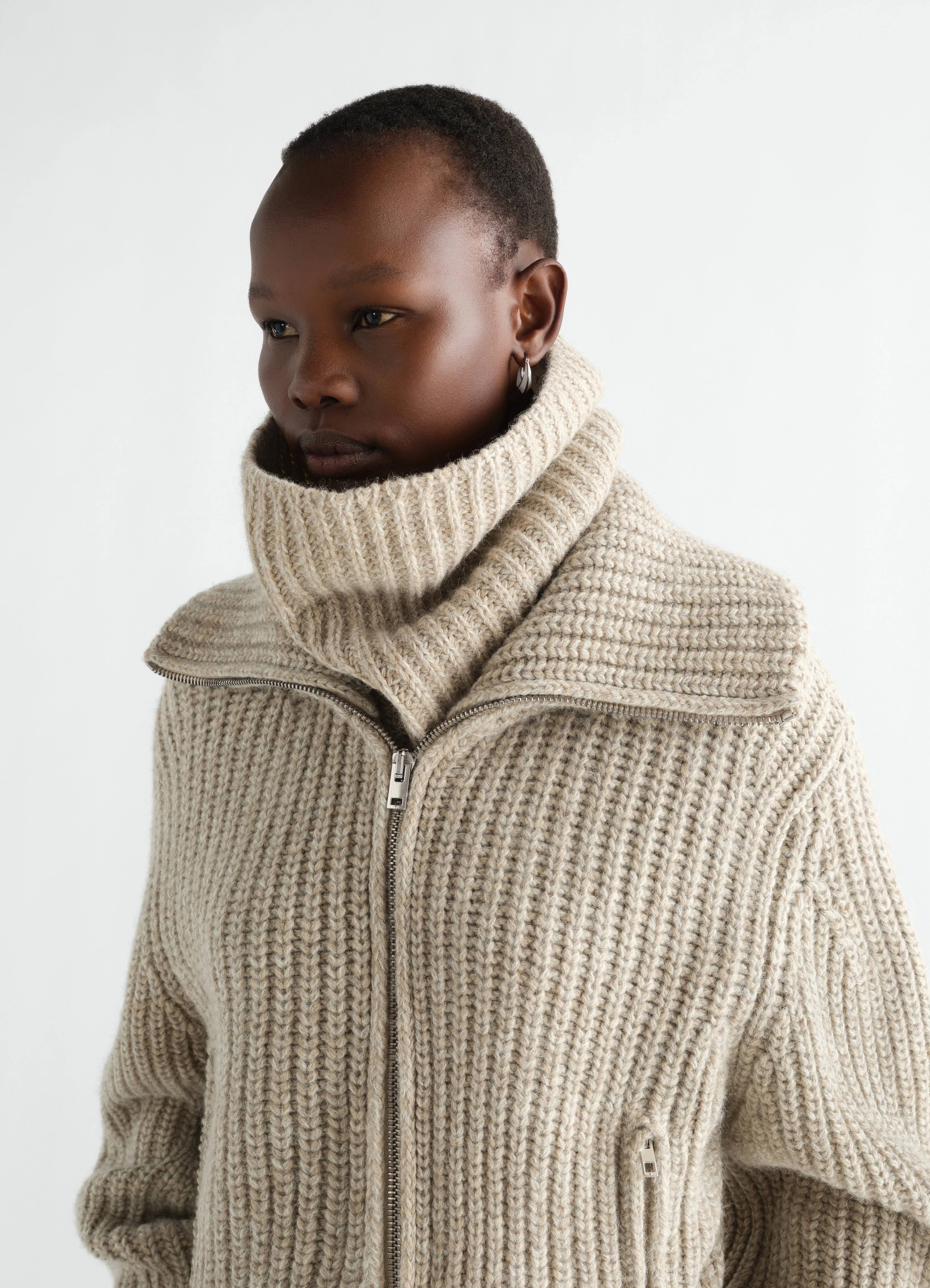 NECK WARMER IN ALPACA AND YAK WOOL BLEND - 1