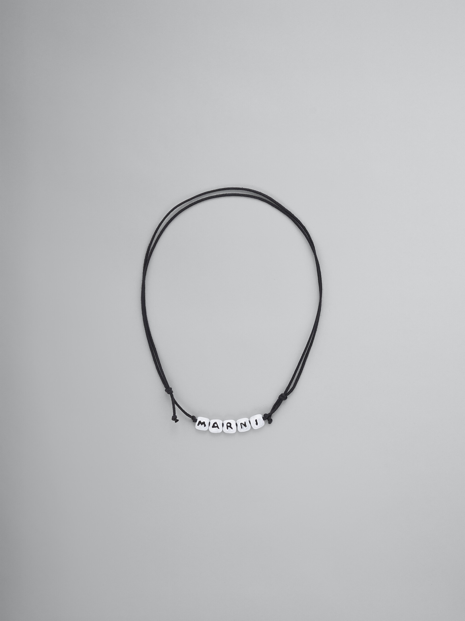 WHITE LOGO NECKLACE - 1