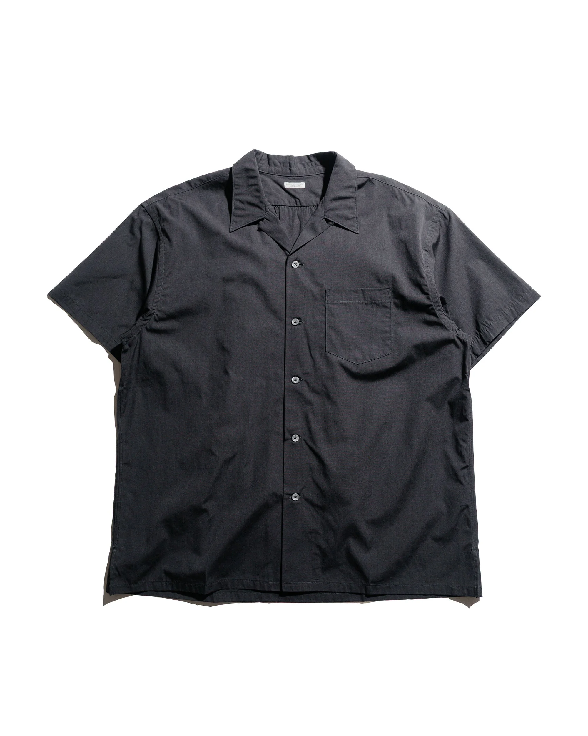 Back Gathering SS Shirt Charcoal - 1