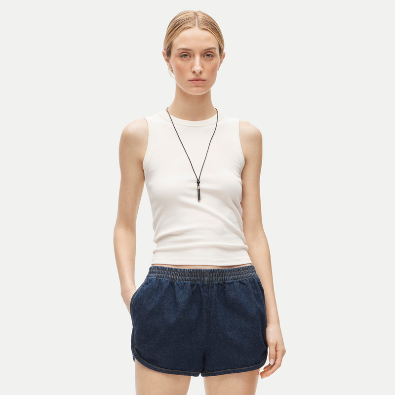 Boxer short in drapey denim 3