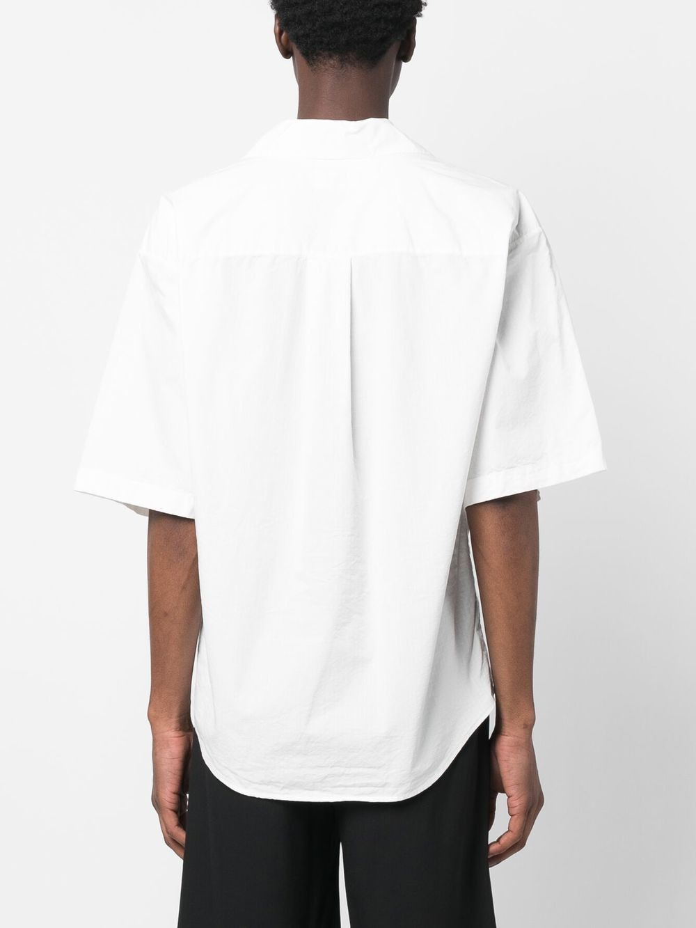 leaf-print short-sleeve shirt - 4