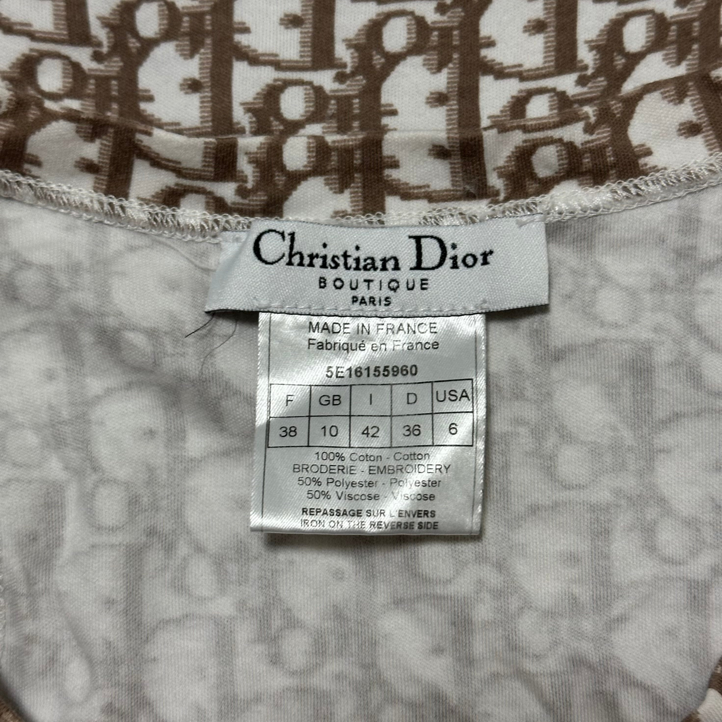 CHRISTIAN DIOR Spring Summer 2005 Diorissimo Floral Embroidered Trotter Tank Top - 5