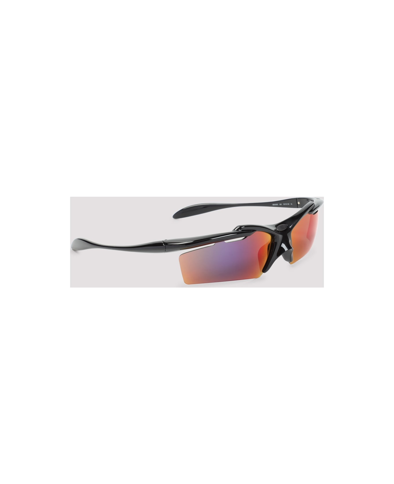 Black Acetate Turbo Rectangle Sunglasses - 3