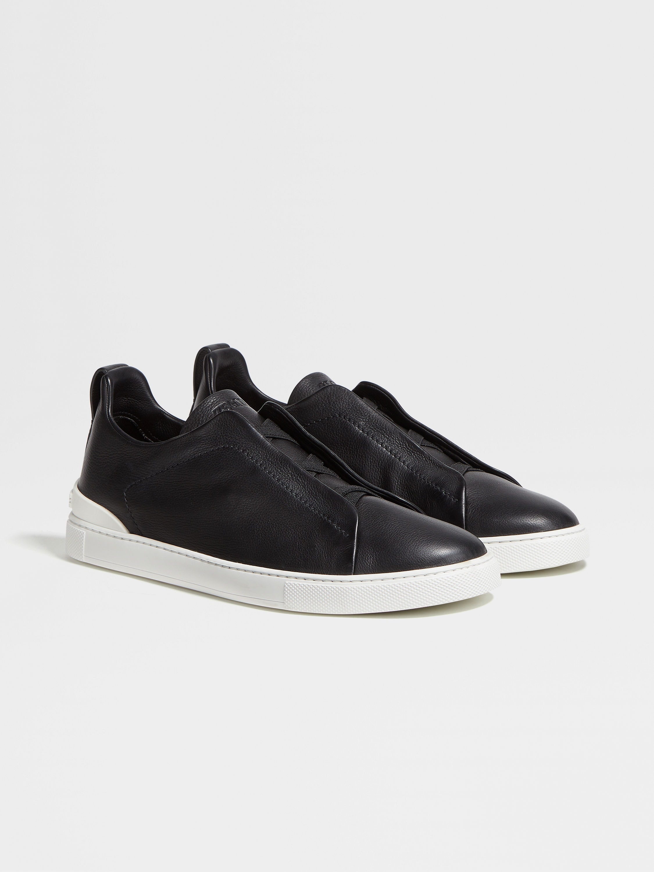 BLACK SECONDSKIN TRIPLE STITCH™ SNEAKERS - 1