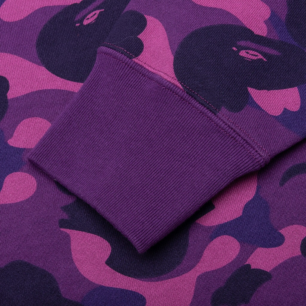 COLOR CAMO PULLOVER HOODIE - PURPLE - 4