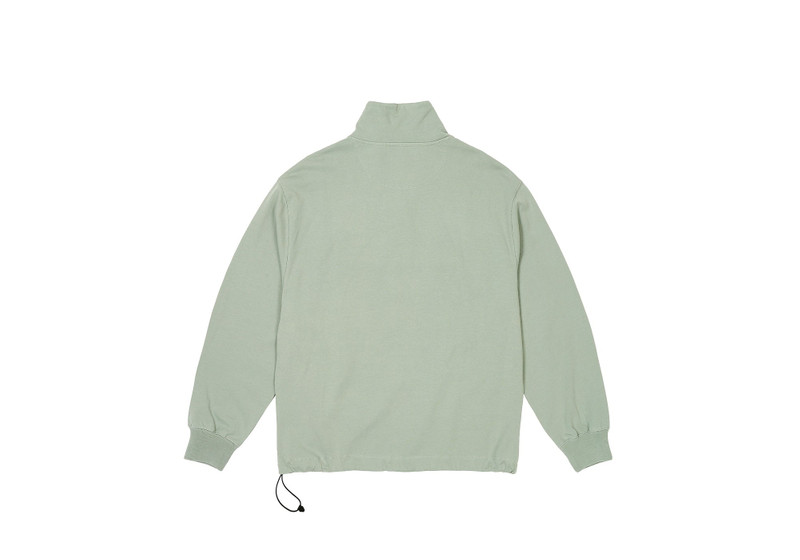 PALACE 1/4 ZIP WASHED FUNNEL JADE outlook