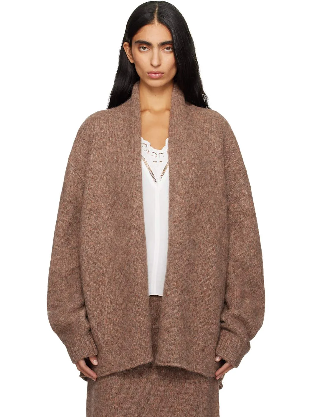 Beige Loft Shawl Cardigan - 1