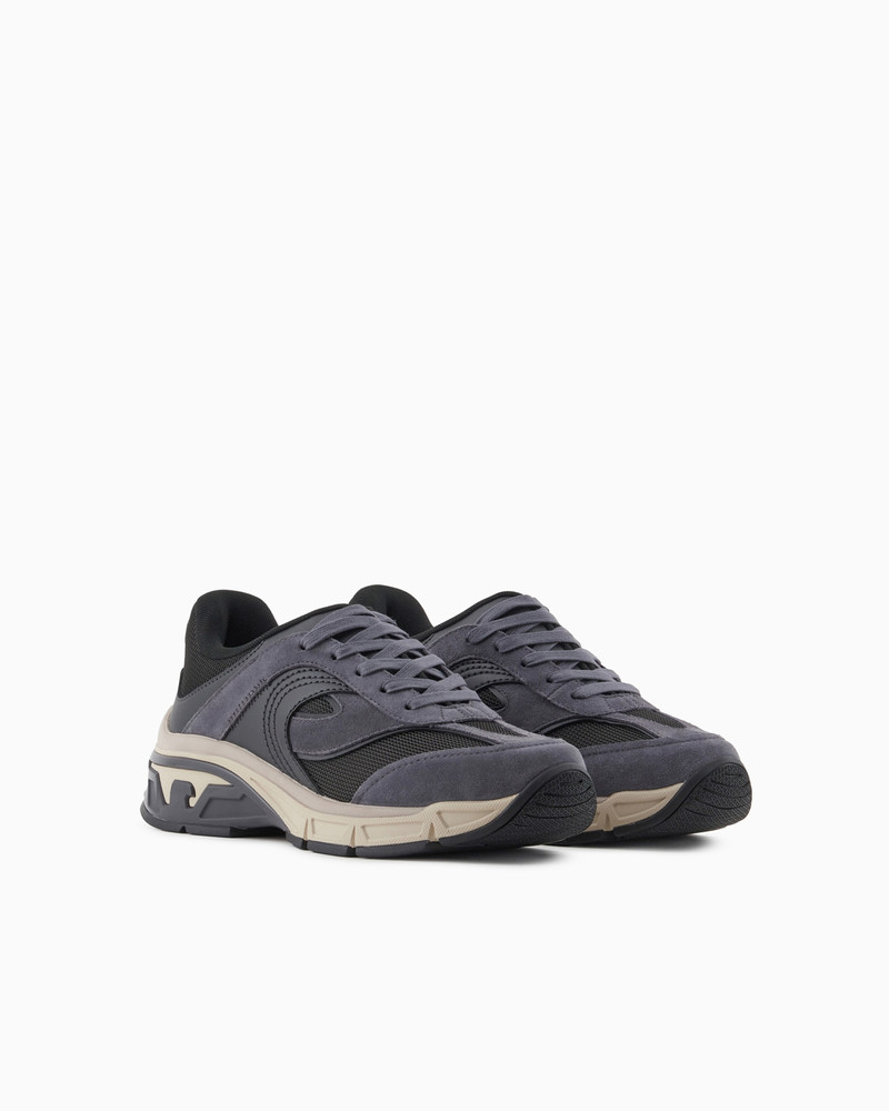 Travel Essential mesh and suede sneakers 2