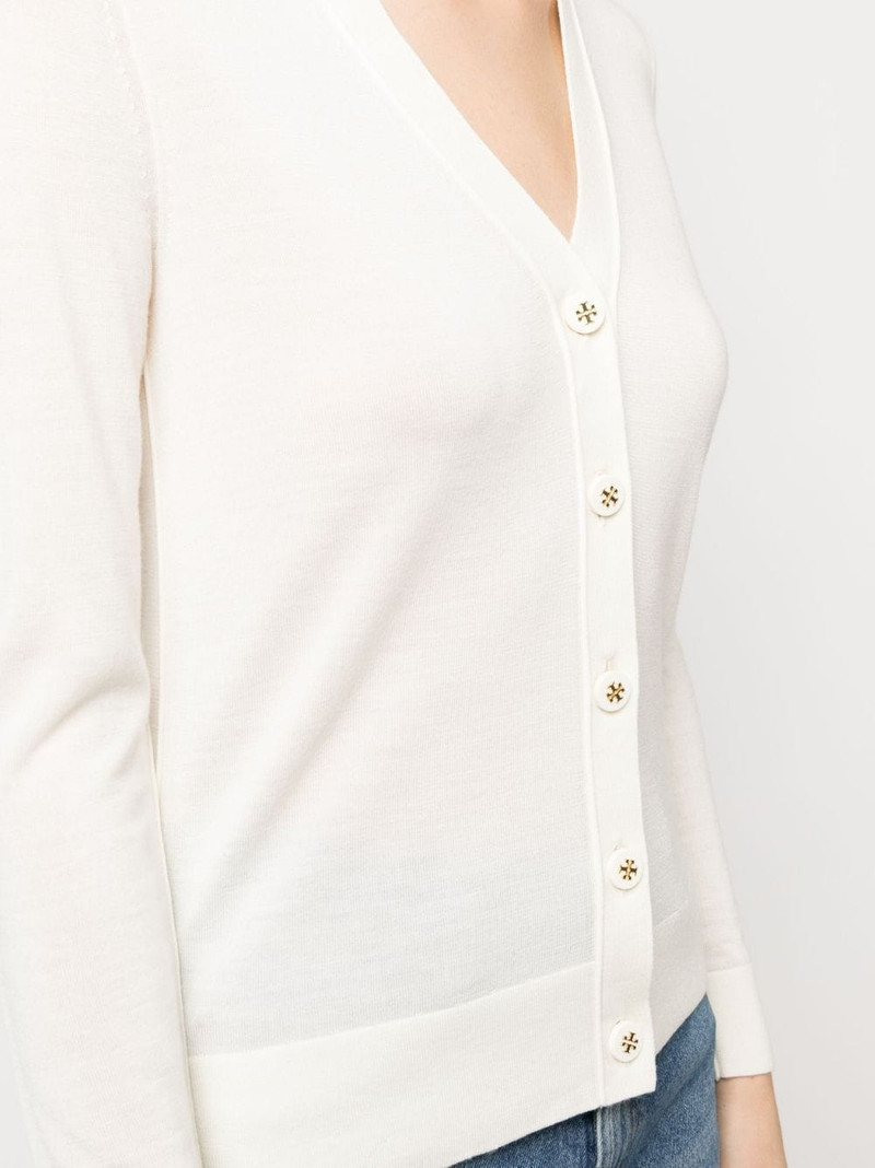 logo-buttons knit cardigan 5