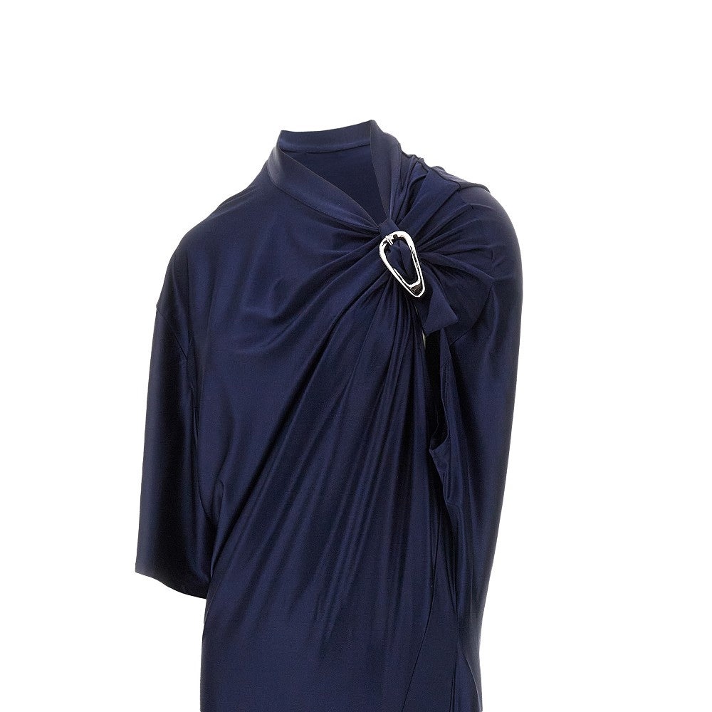 VISCOSE JERSEY DRESS WITH BUCKLE DETAIL - 2