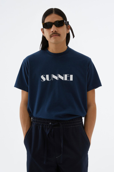 SUNNEI BLUE T-SHIRT WITH LOGO outlook