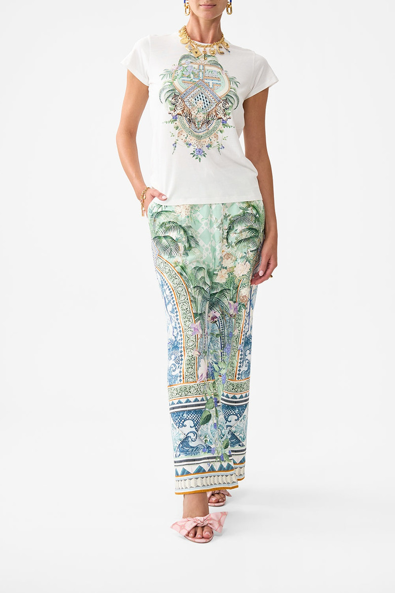 CAMILLA SLIM FIT ROUND NECK T-SHIRT - WHITE outlook