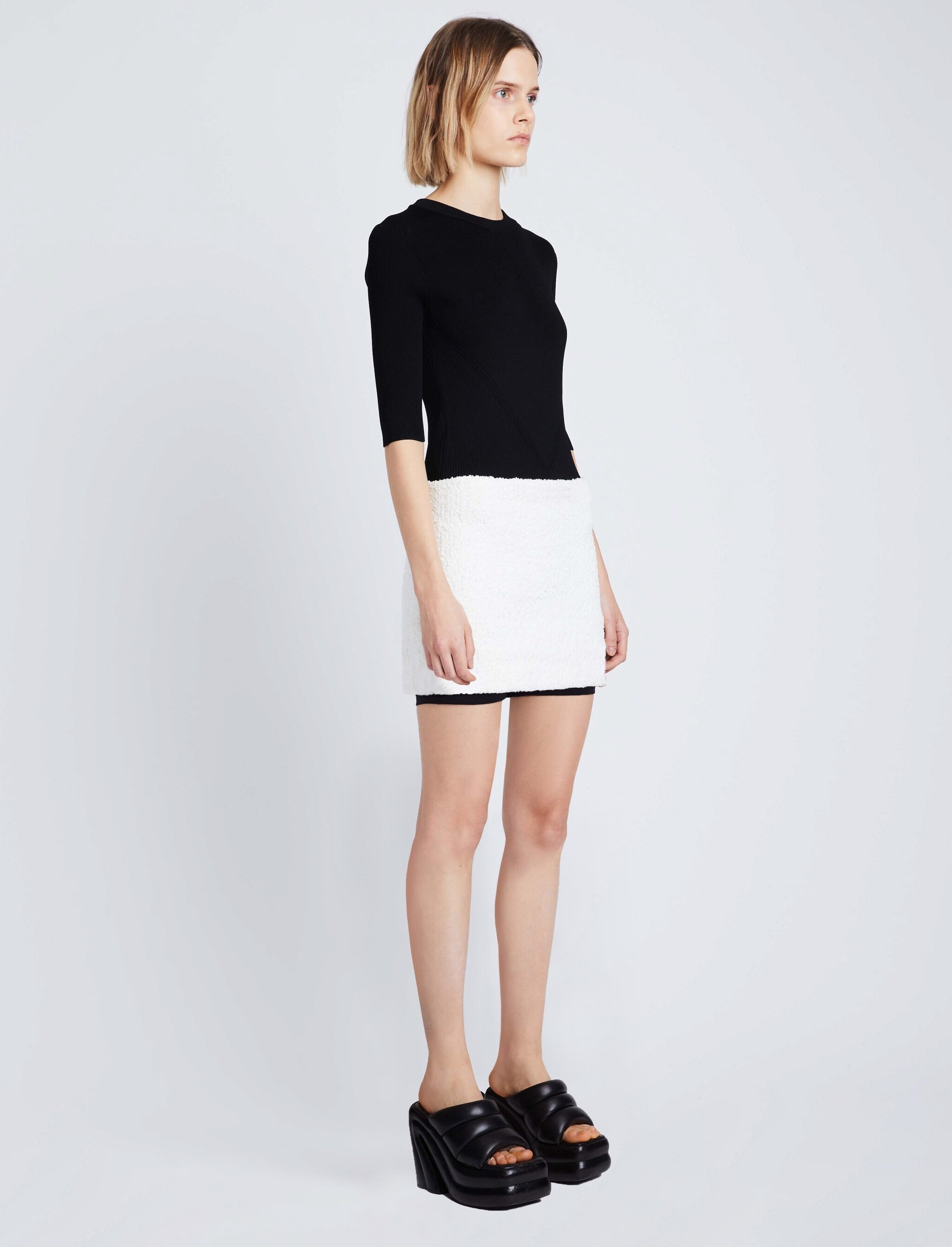 Stretch Boucle Mini Skirt - 3