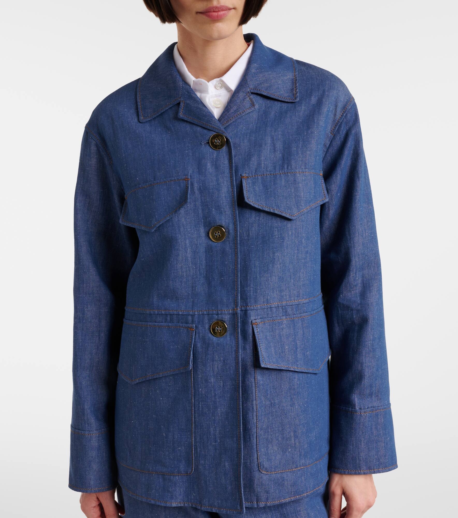 Ginny cotton and linen twill jacket - 6