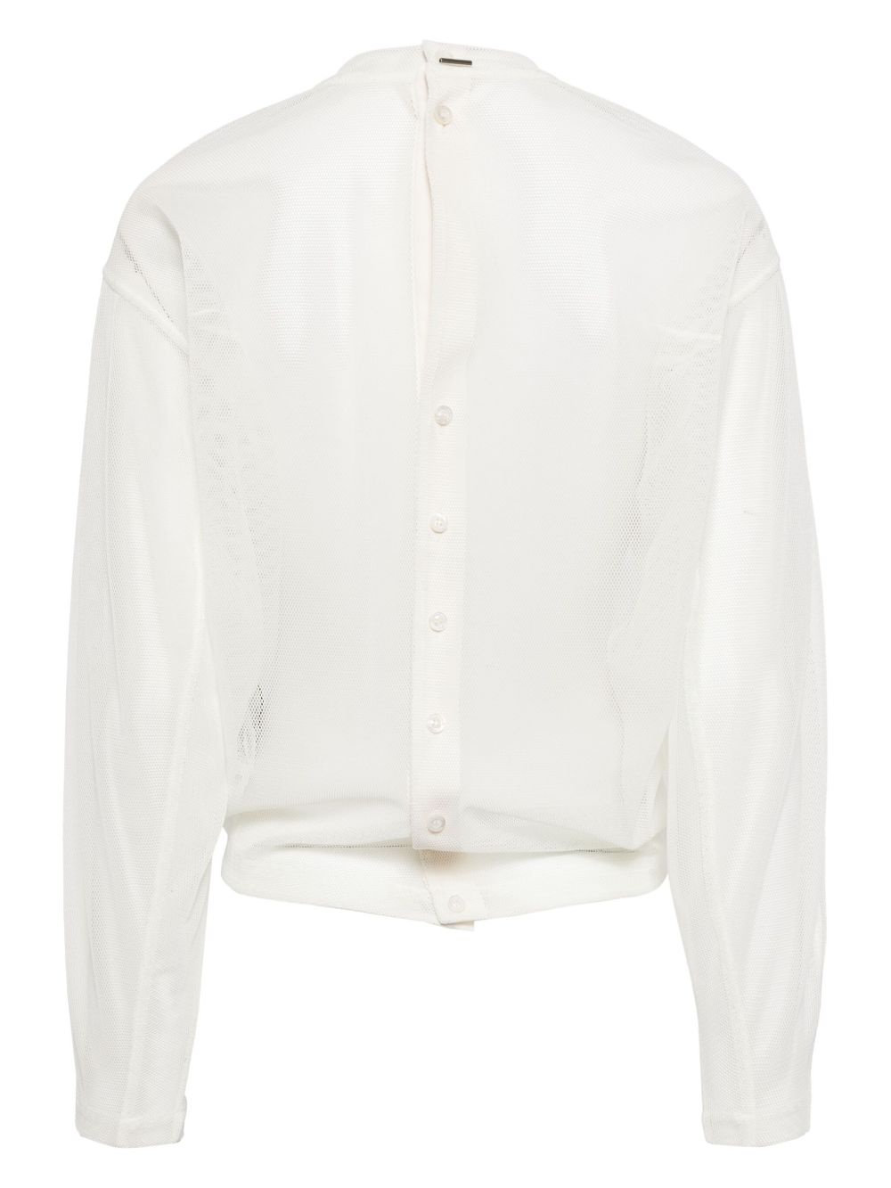 semi-sheer jersey top - 2