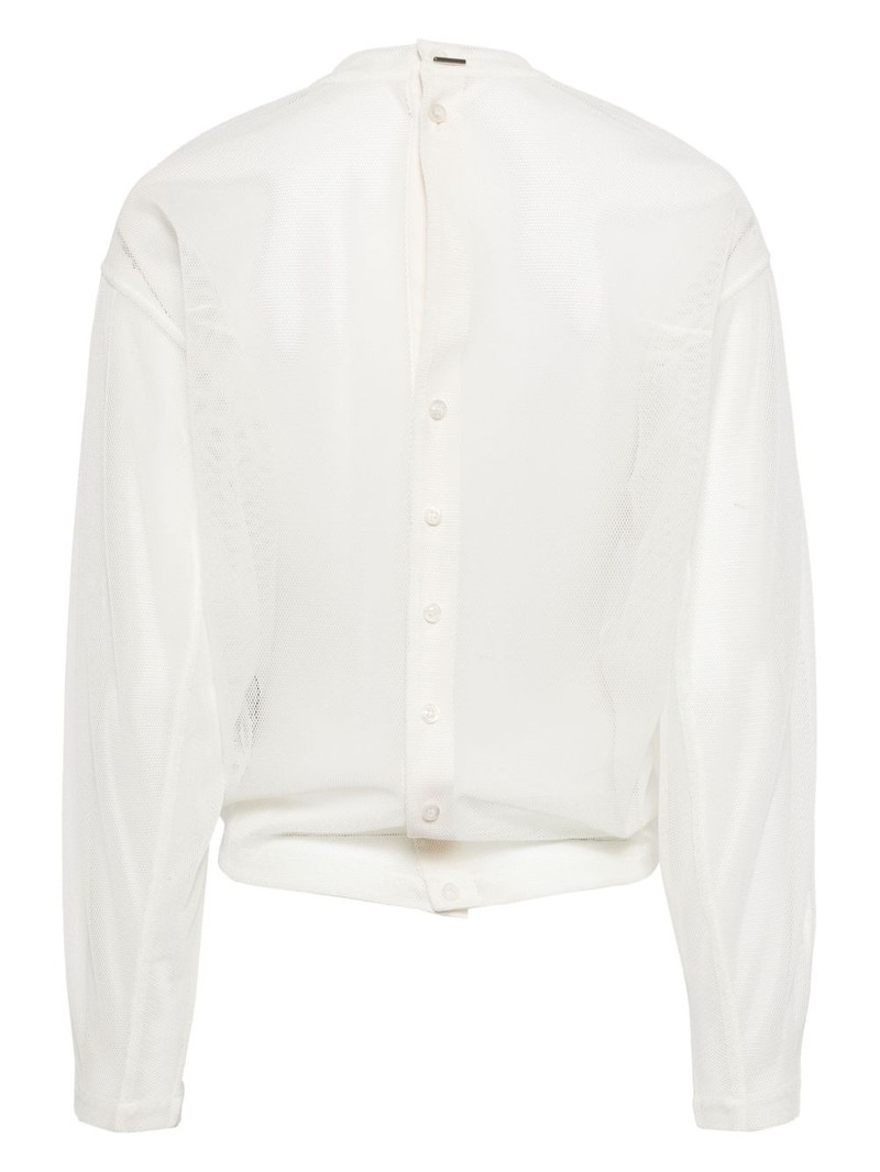SYSTEM semi-sheer jersey top outlook