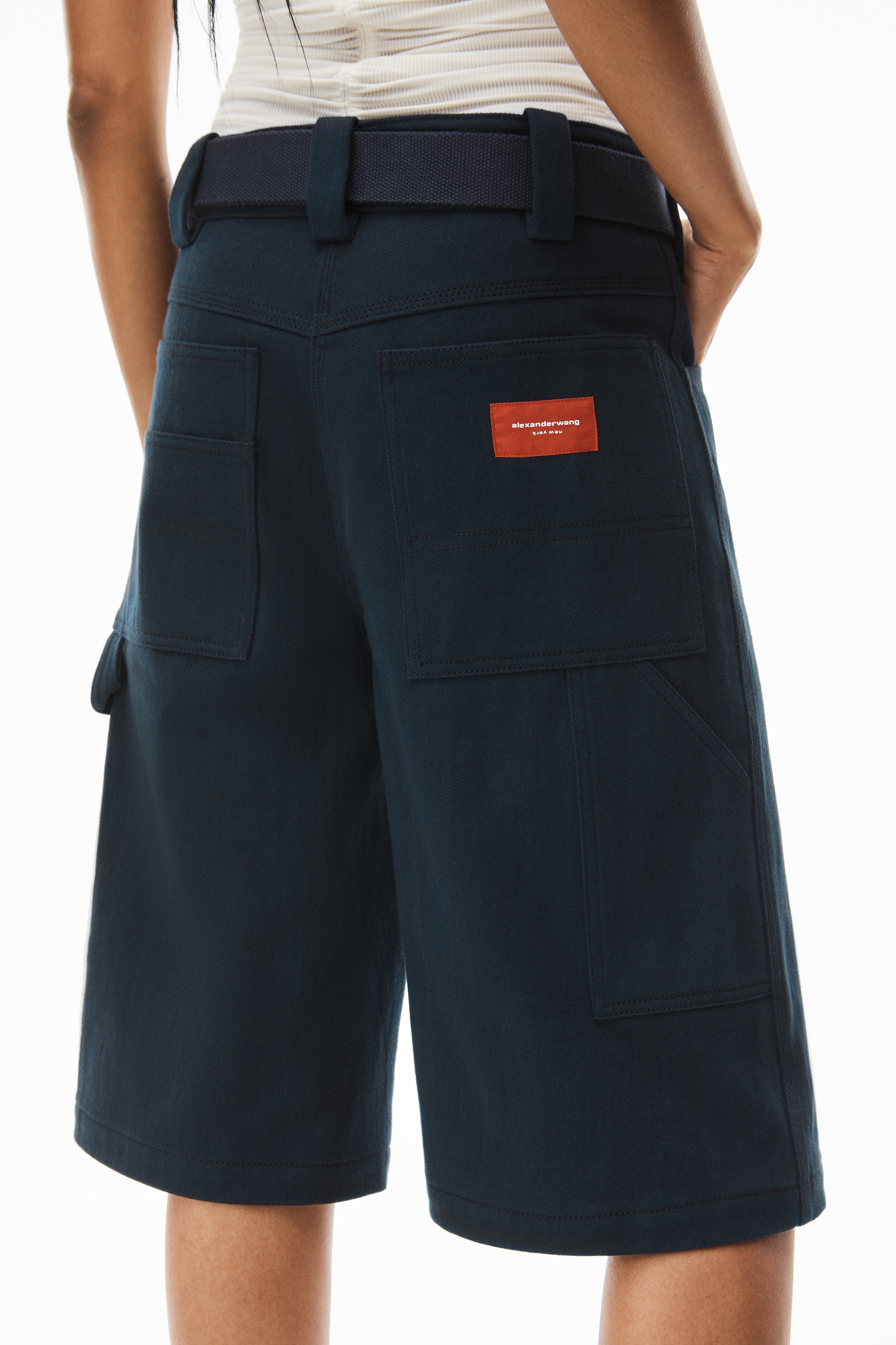 CARPENTER SHORT IN RAW DENIM - 6