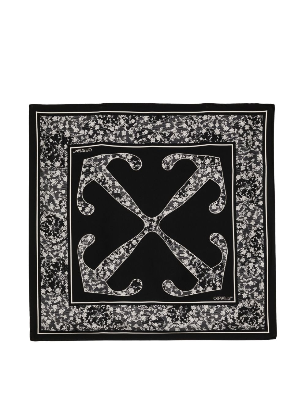 Arrows-print silk foulard - 1