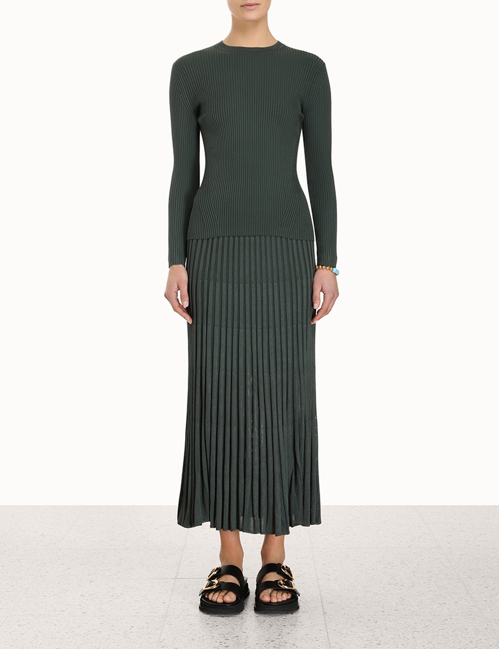 PLEATED MIDI SKIRT - 2