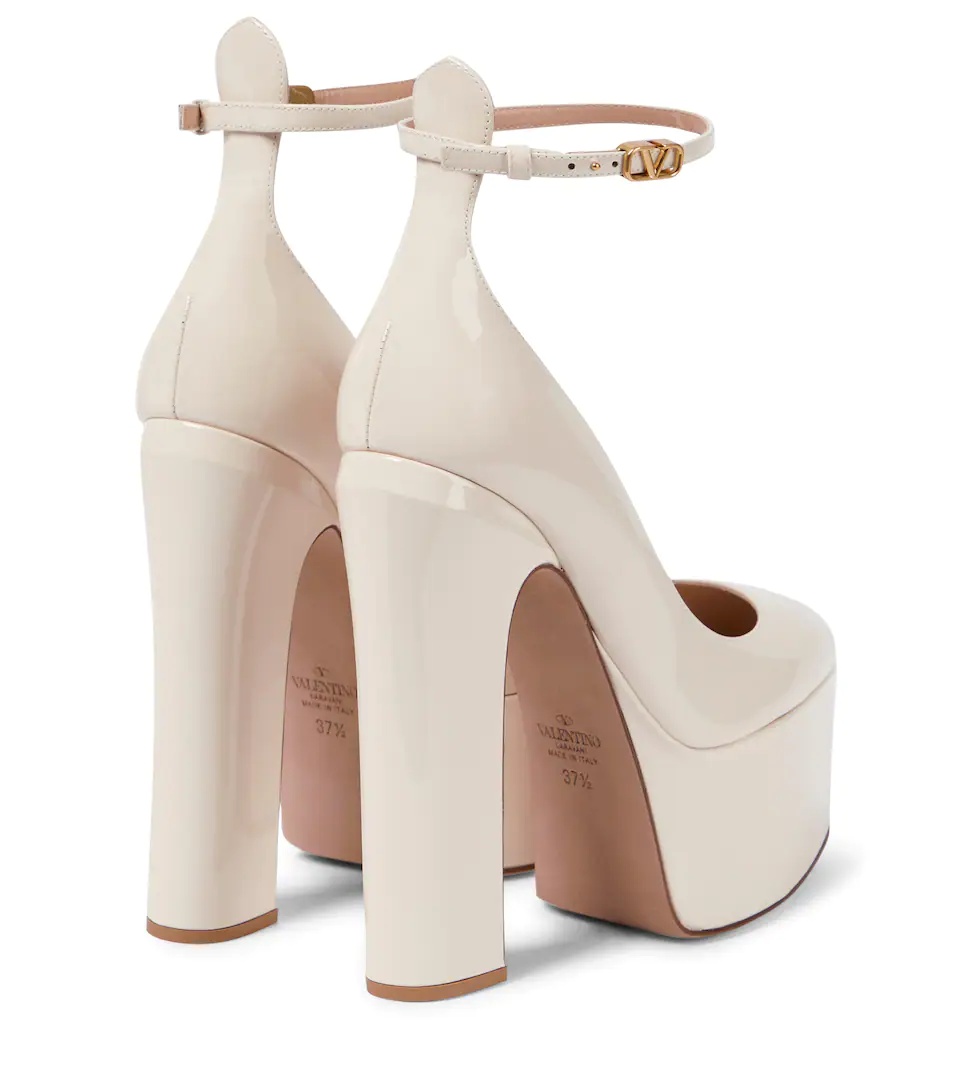 Tan-Go patent leather platform pumps - 3