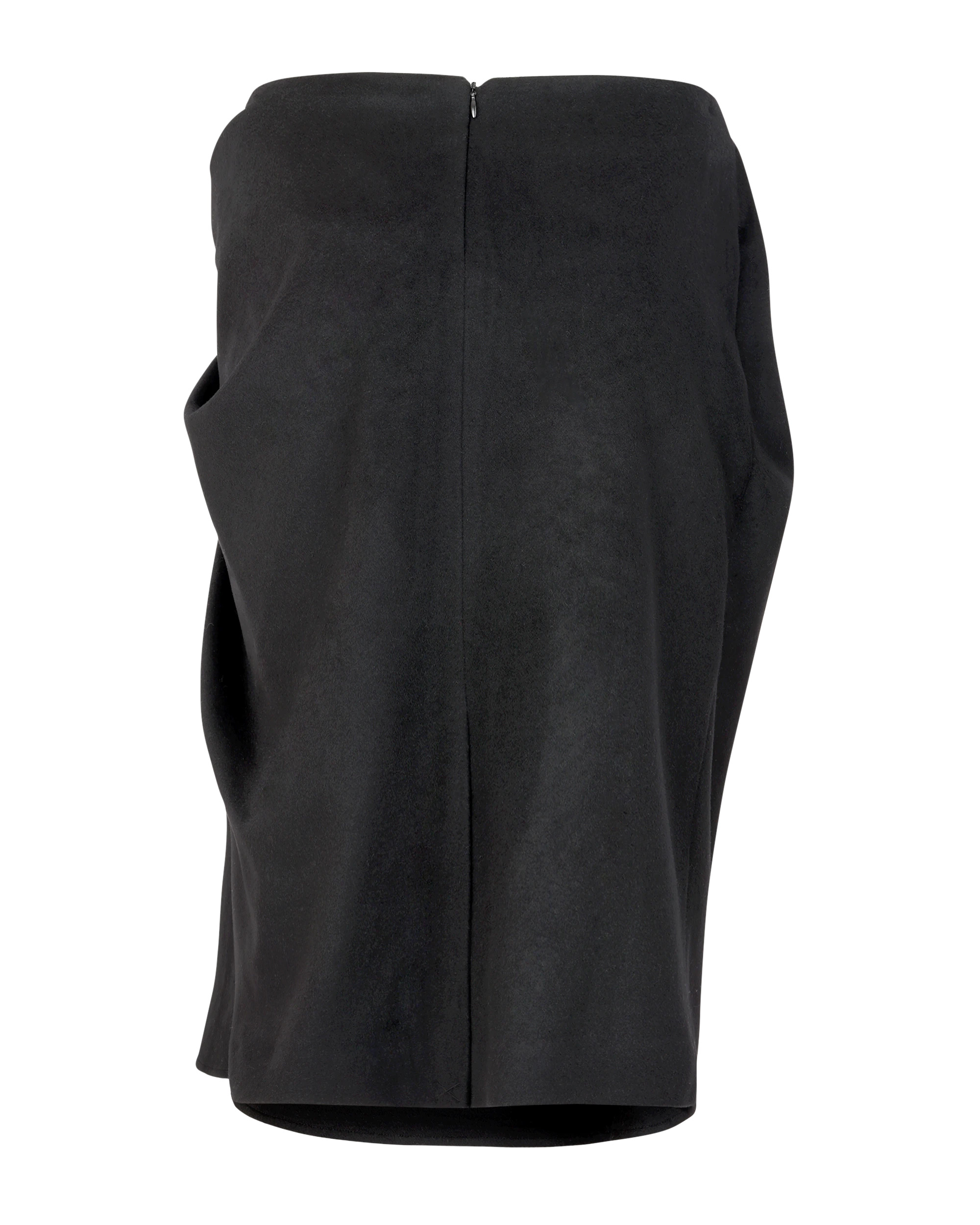 CREASE SKIRT BLACK WOOL - 2
