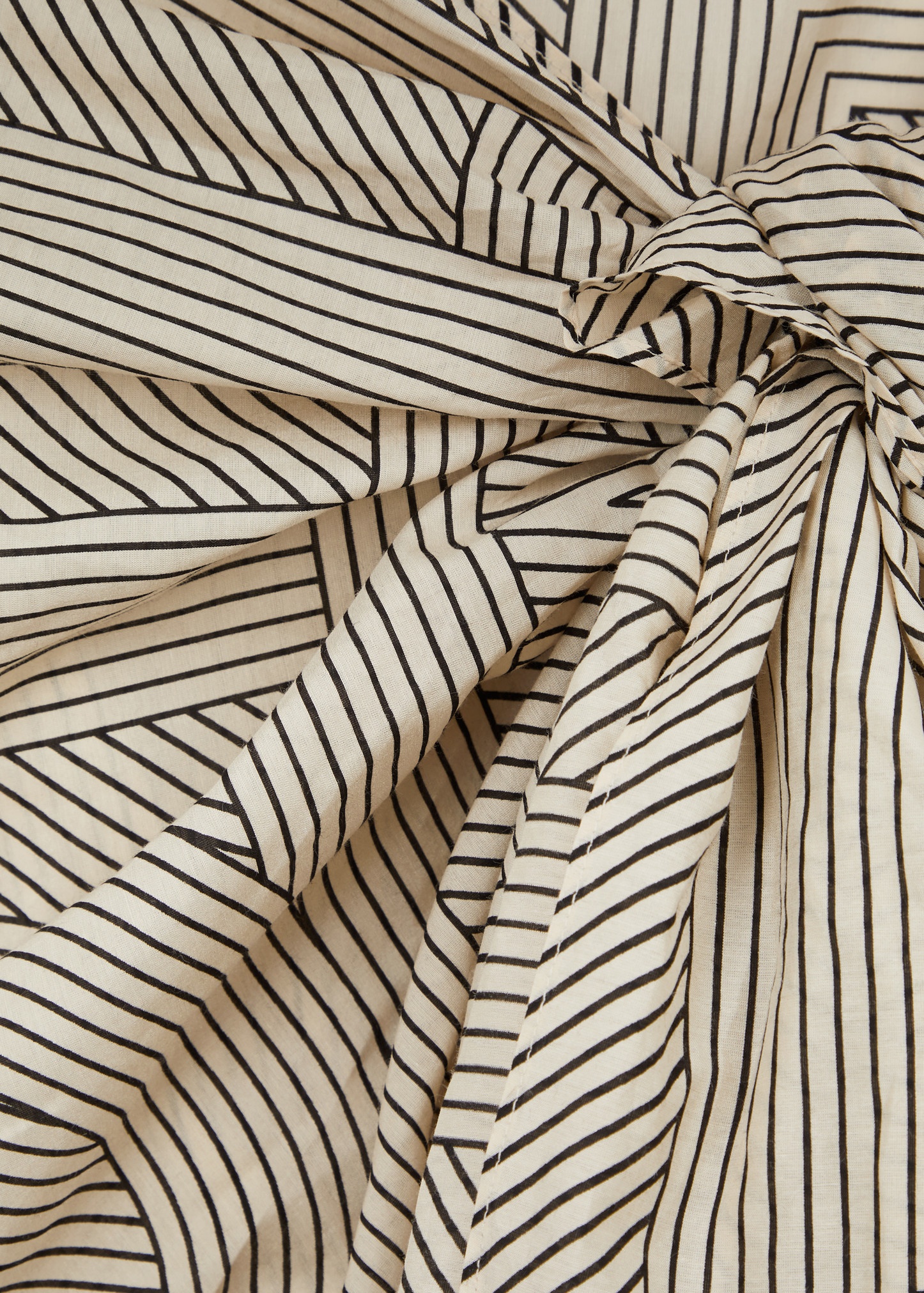 Striped logo cotton-blend sarong - 5