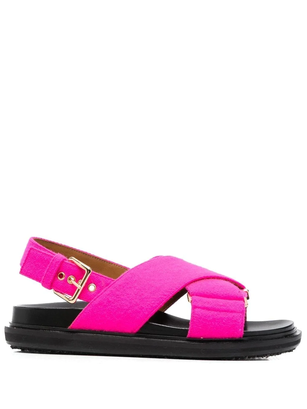 crossover-strap leather sandals - 1