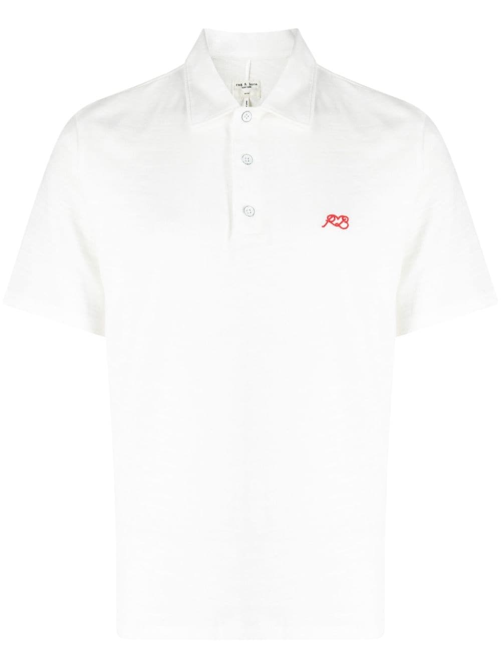logo-embroidered polo shirt - 1