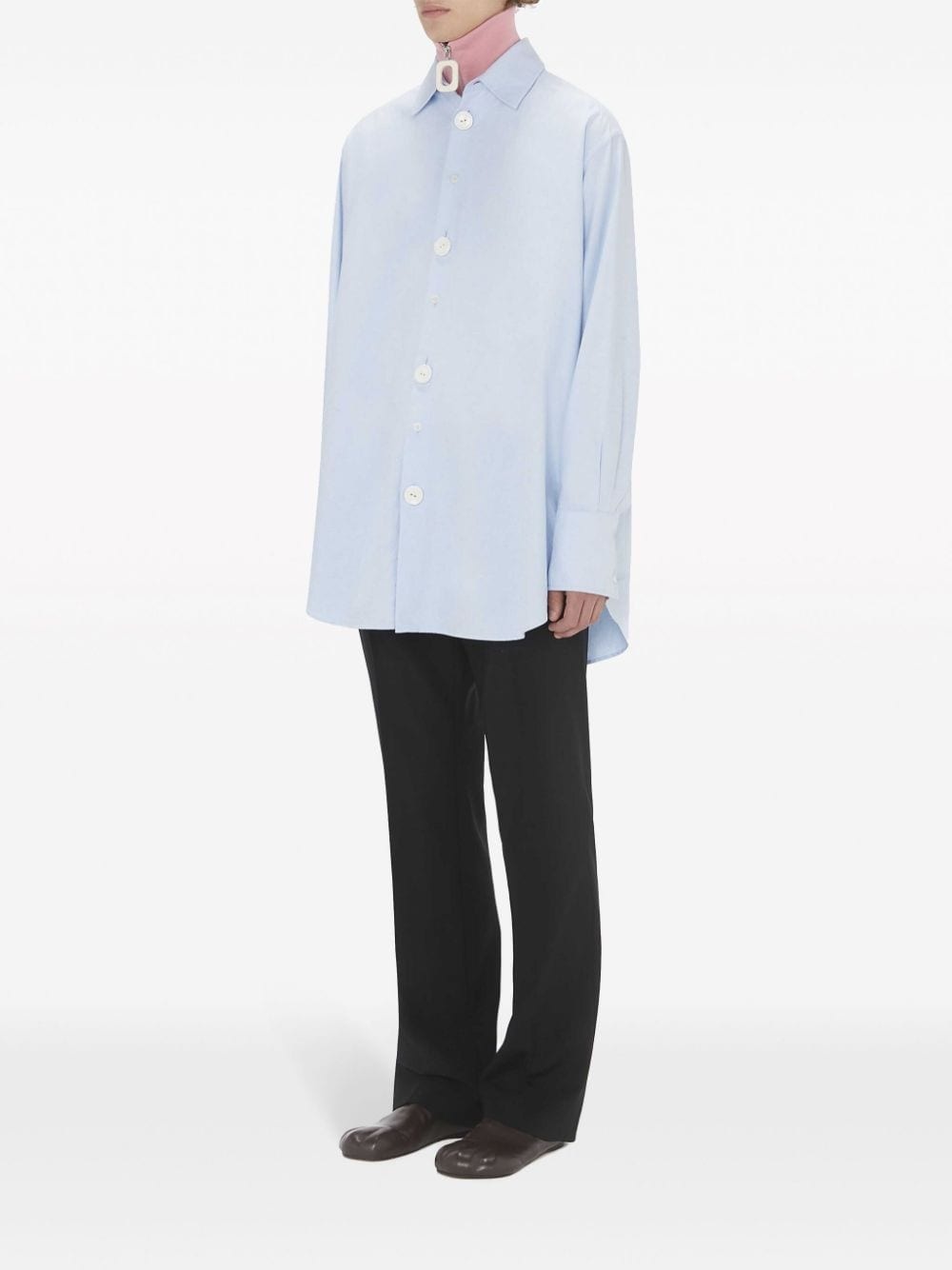 Anchor-embroidered cotton shirt - 2