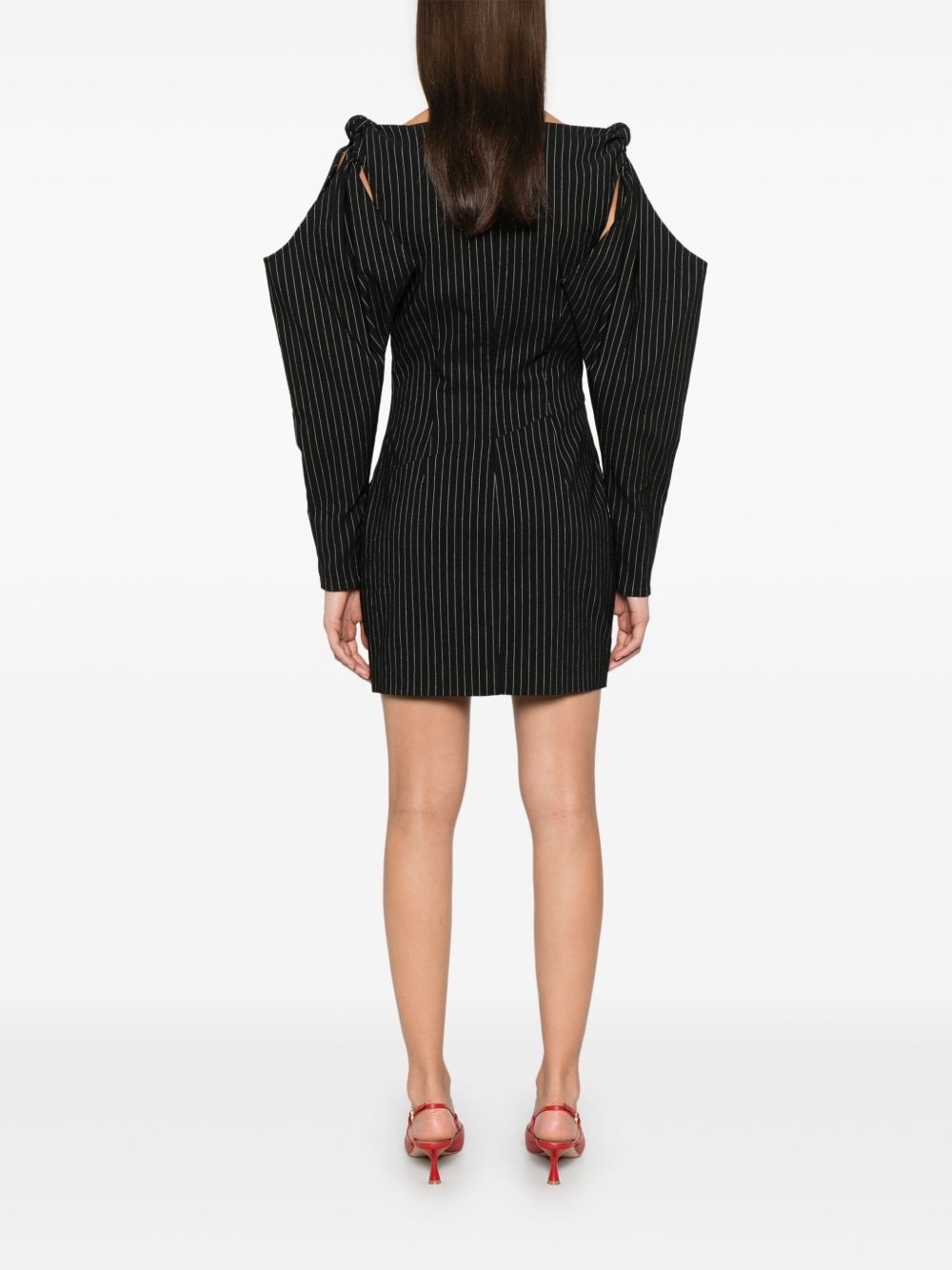knotted mini dress - 4