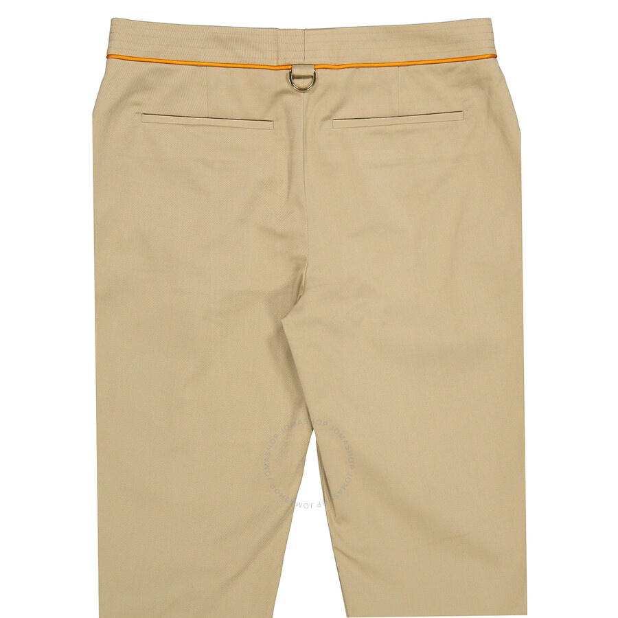 Burberry Ladies Silk Trim Cropped Cotton Chinos - 7