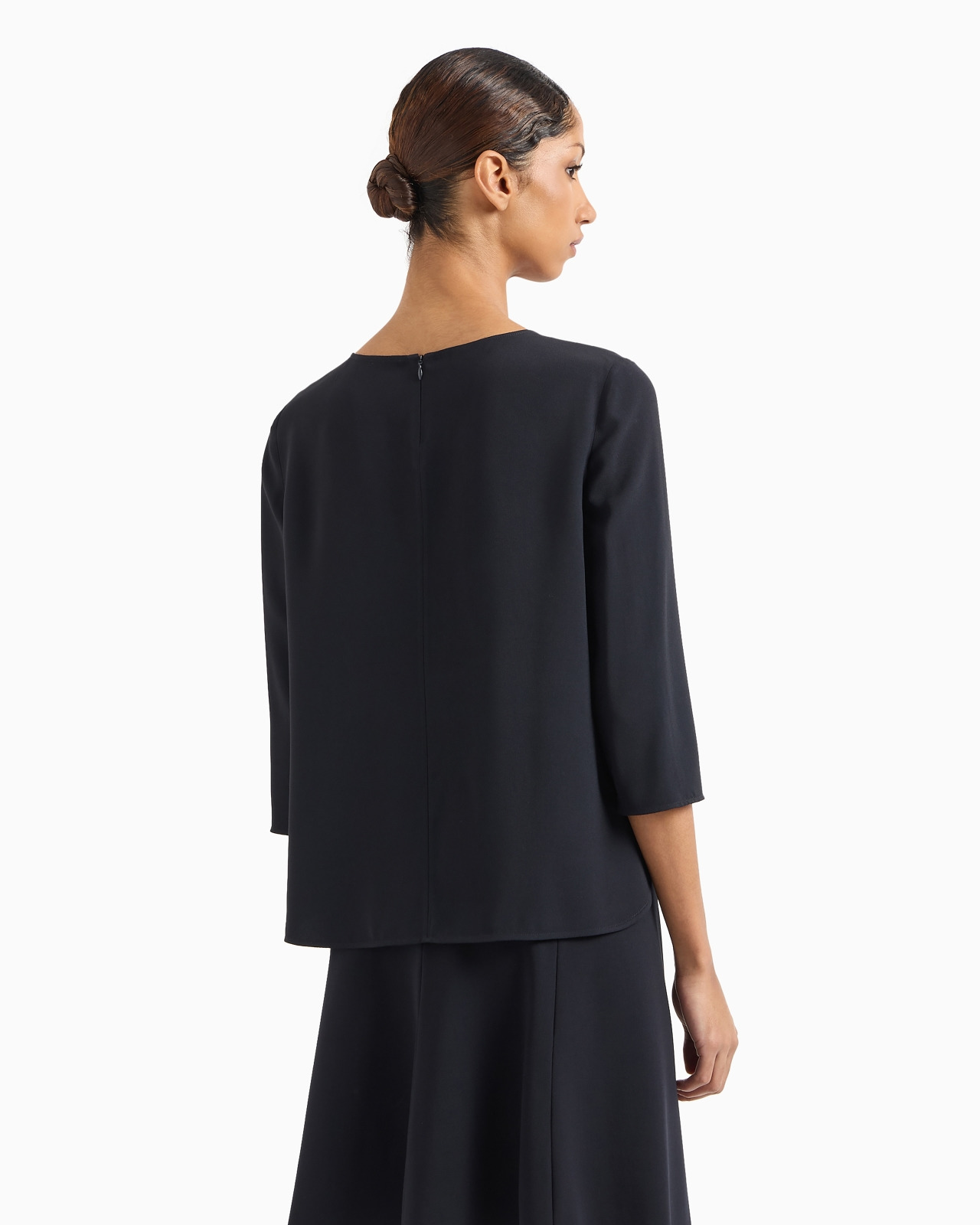 Envers-satin blouse with 3/4 sleeves - 3