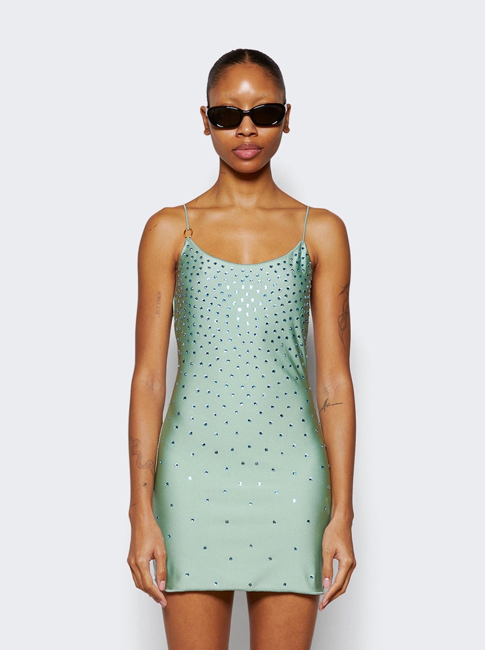Full Gems Mini Dress Aqua - 3