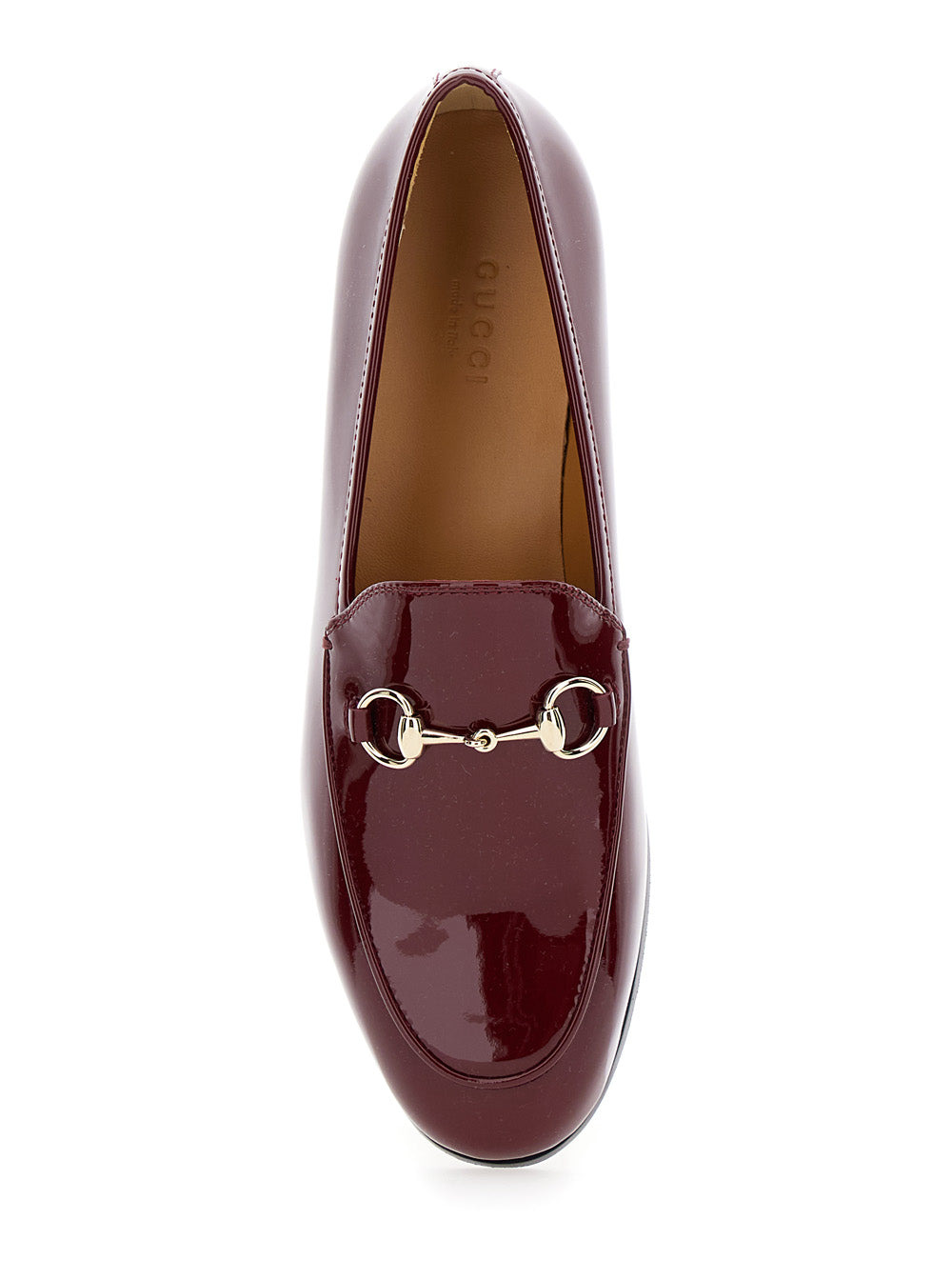 Gucci Women 'Jordan' Bordeaux Loafers With Horsebit Detail In Patent Leather Woman - 4