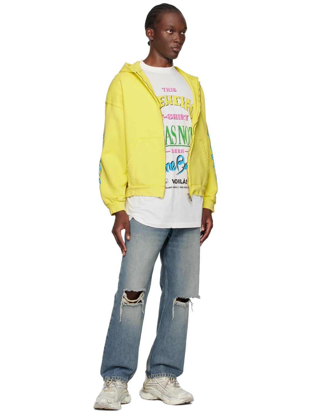 Indigo Distressed Jeans - 4
