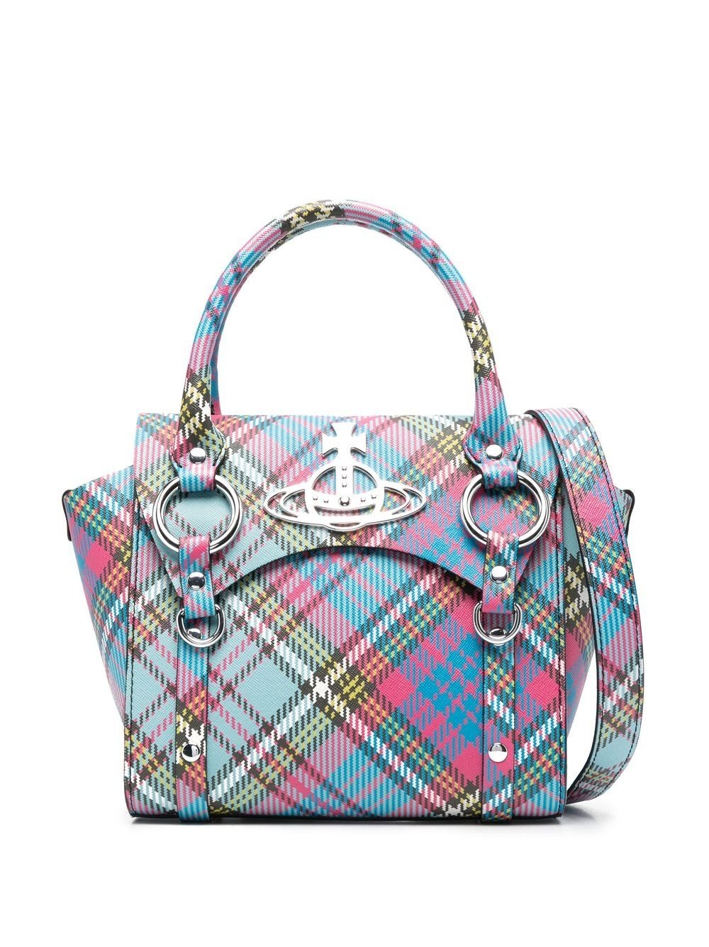 Betty tartan-check tote bag - 1