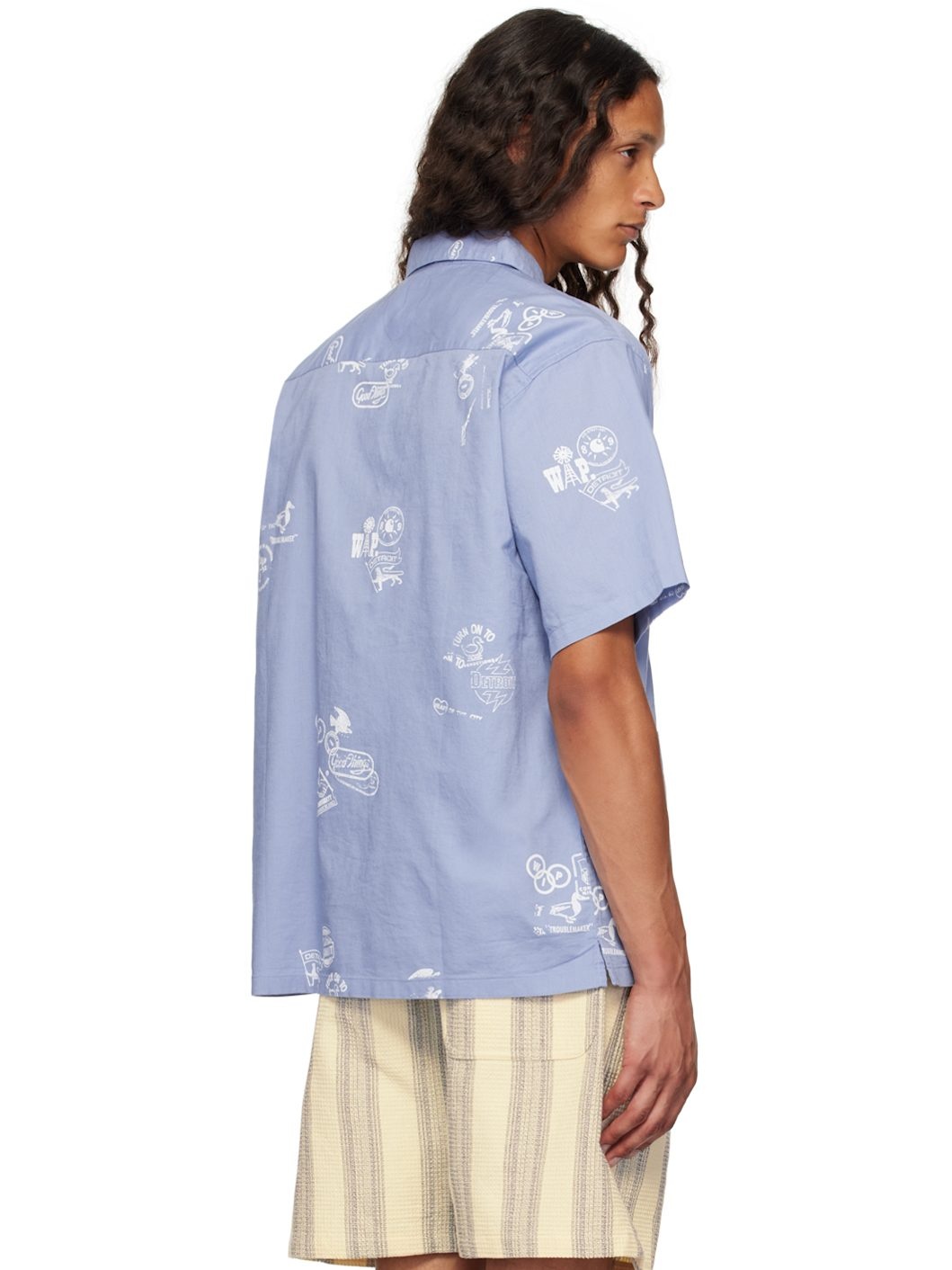 Blue Stamp Shirt - 3