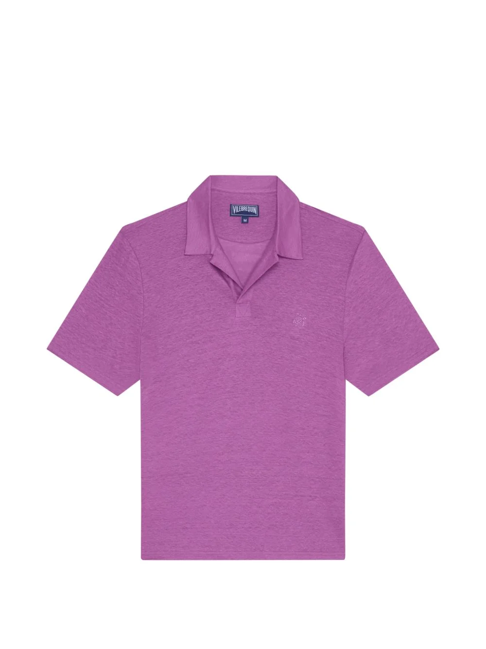 turtle-embroidered linen T-shirt - 1