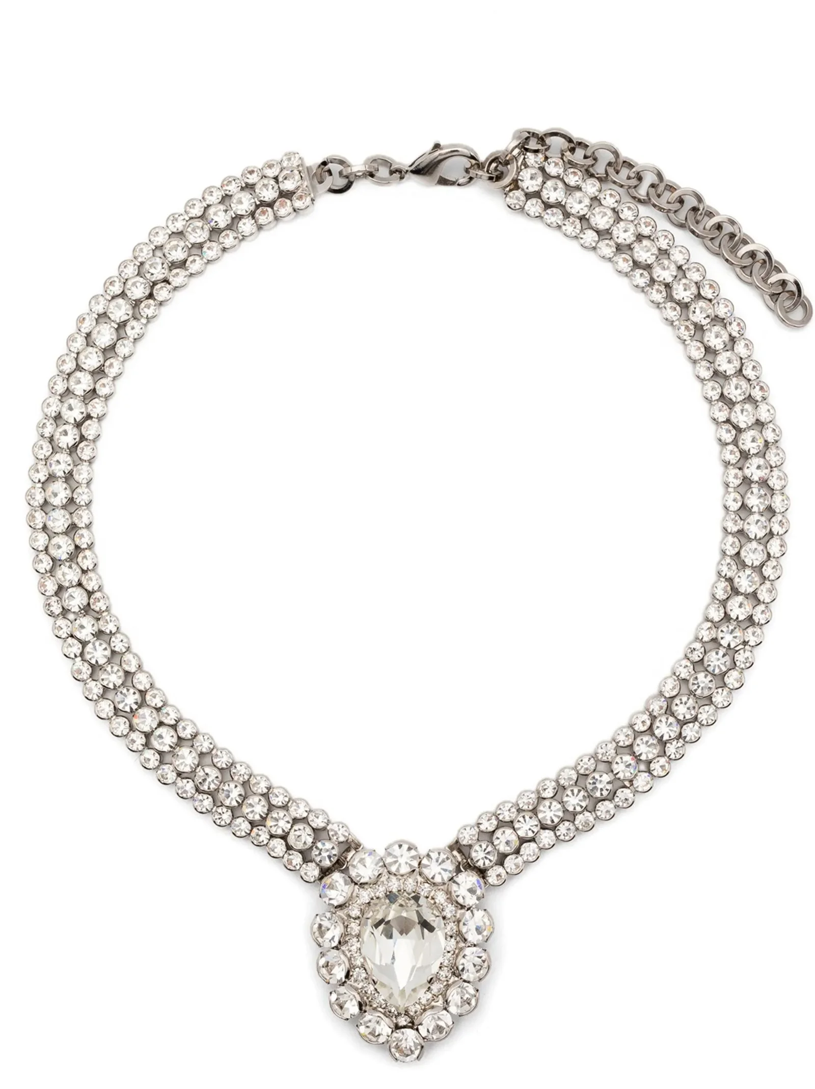 Alessandra Rich Women Drop Stone Necklace - 1
