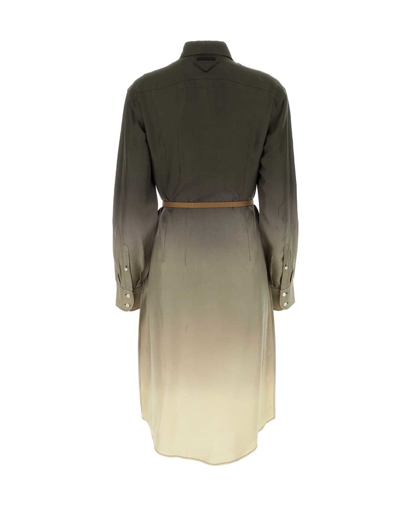 Multicolor Twill Shirt Dress - 2