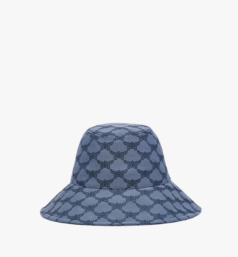 MCM Wide Bucket Hat in Lauretos Denim Jacquard outlook