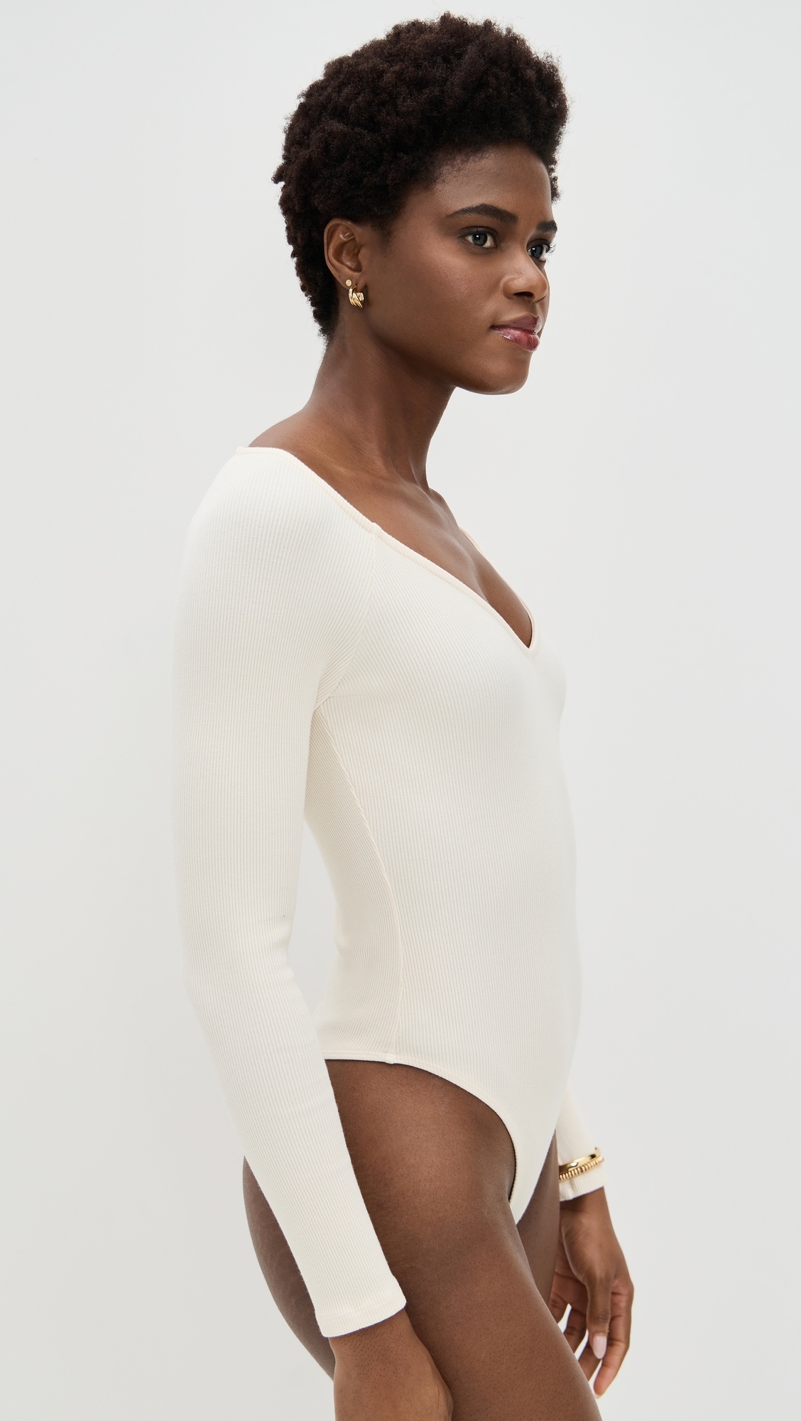 Winona Wide V Neck Thong Bodysuit - 3