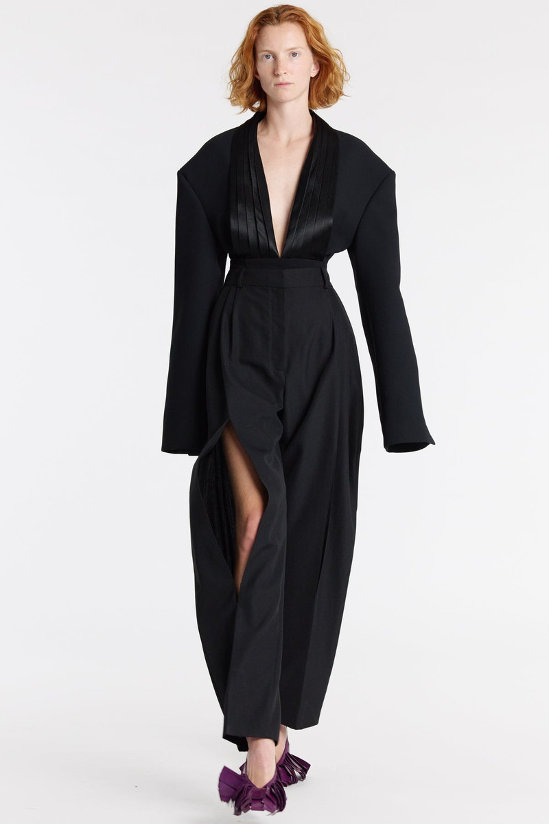 TROUSERS WITH VERTICAL KNEE SLITS BLACK 5